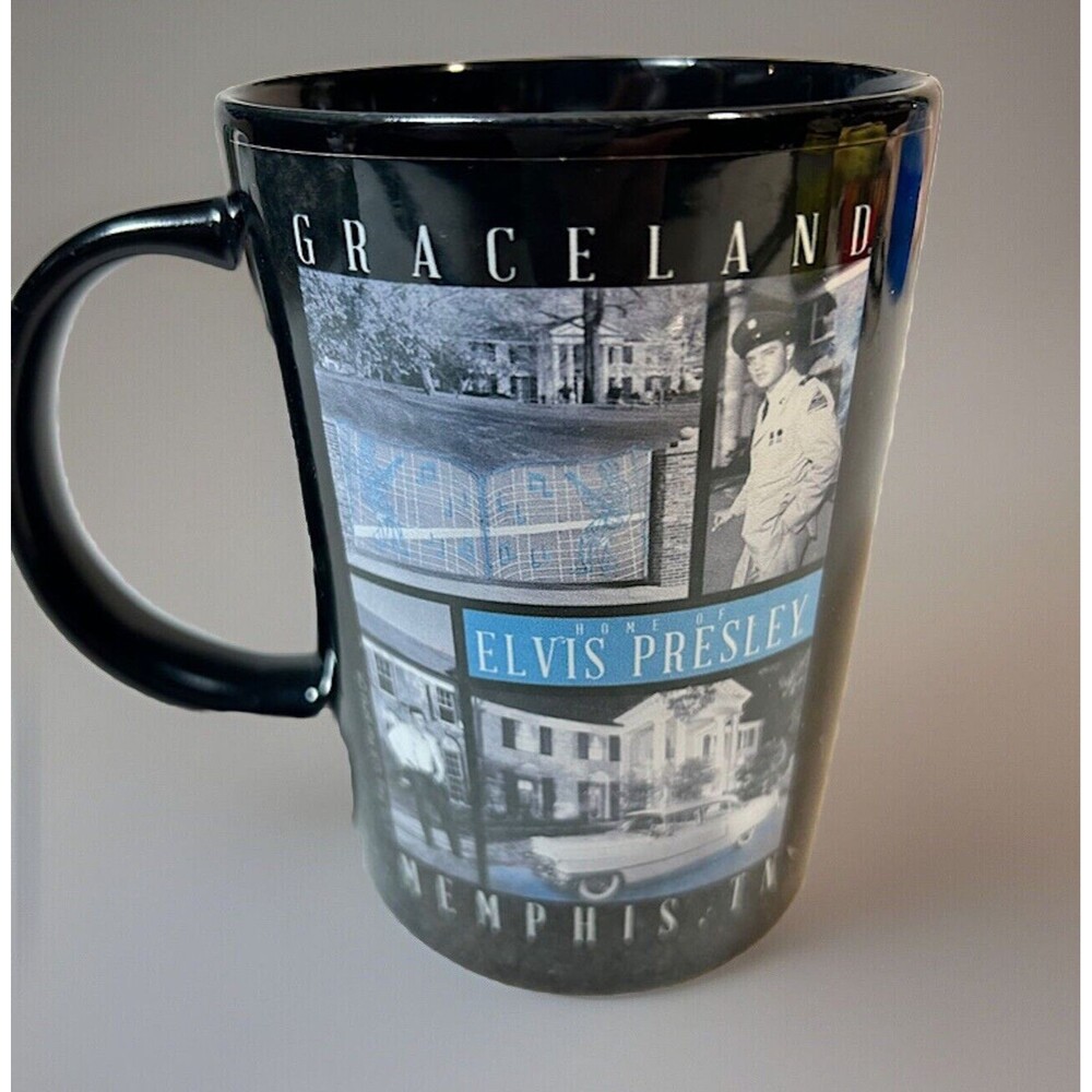 Elvis Presley Black Graceland Memphis, Tennessee Mug ,Home of Elvis
